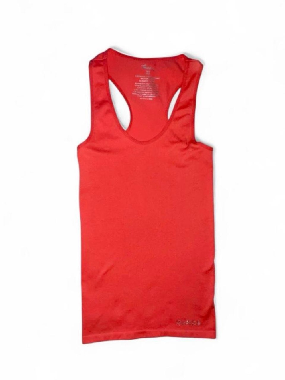 Vintage Guess Women’s Tank with Rhinestone Logo Coral Size XS